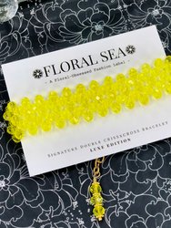 Signature Double CRISSxCROSS™ Bracelet In Yellow Daffodils - Luxe Edition