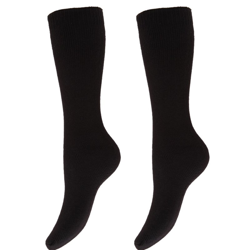 Floso Womens/ladies Thermal Winter Wellington/welly Boot Socks (2 Pairs) (black)