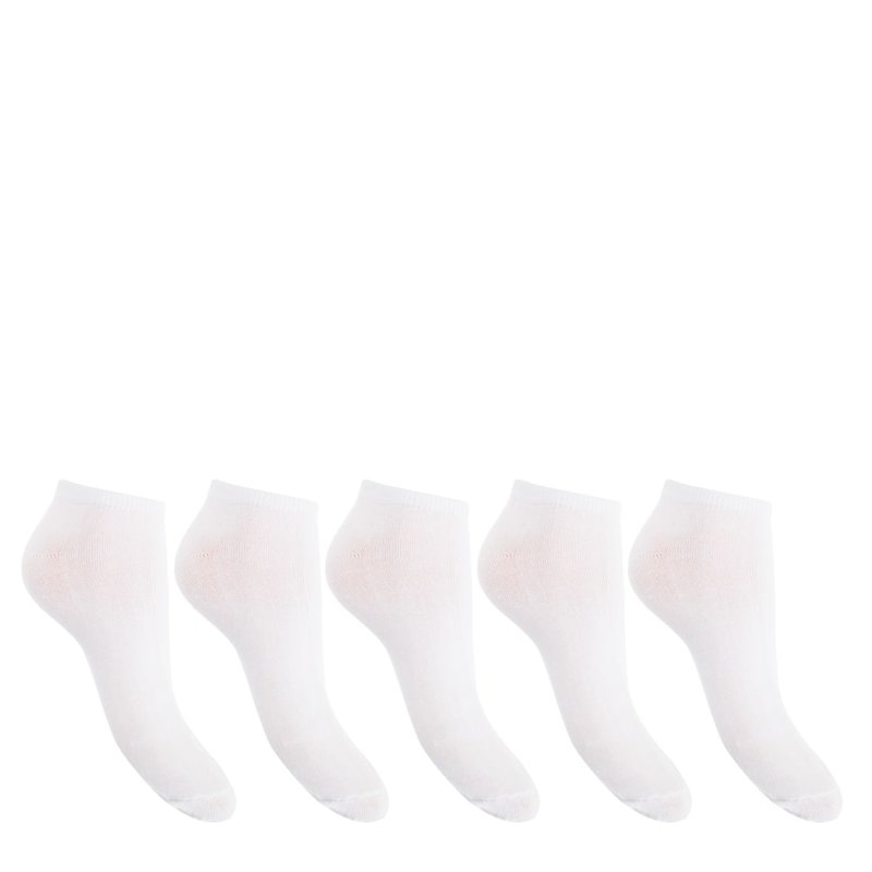 Floso Womens/ladies Trainer Socks (pack Of 5) (white)