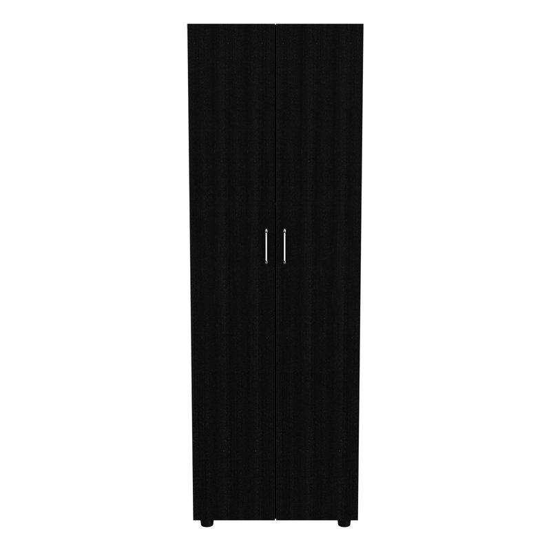 Shop Fm Furniture Glasgow Armoire, One Cabinet, Two Shelves In Black