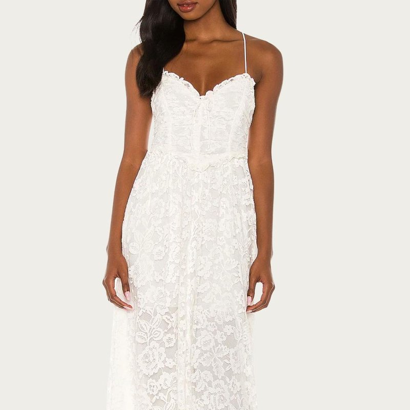 Shop For Love & Lemons Joelle Maxi Dress In White