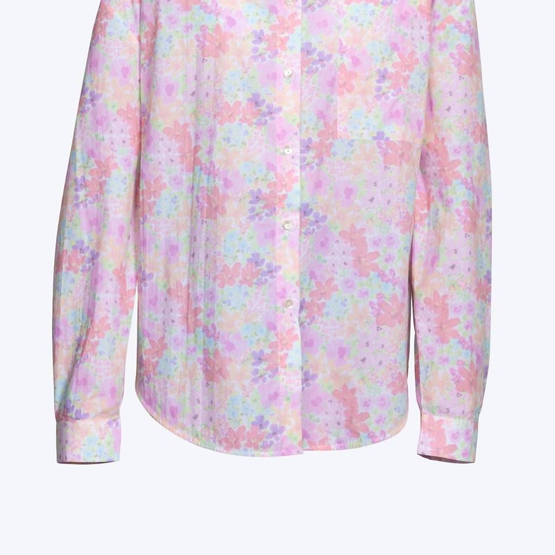 Shop For Love & Lemons Kennedy Floral-print Cotton-poplin Shirt In Pink