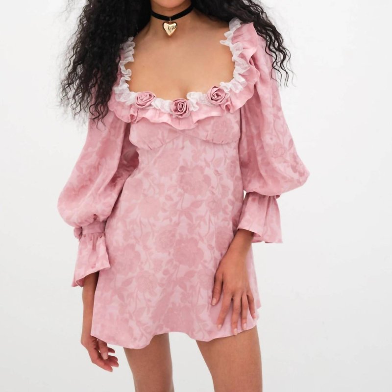 Shop For Love & Lemons Rosalia Mini Dress In Pink