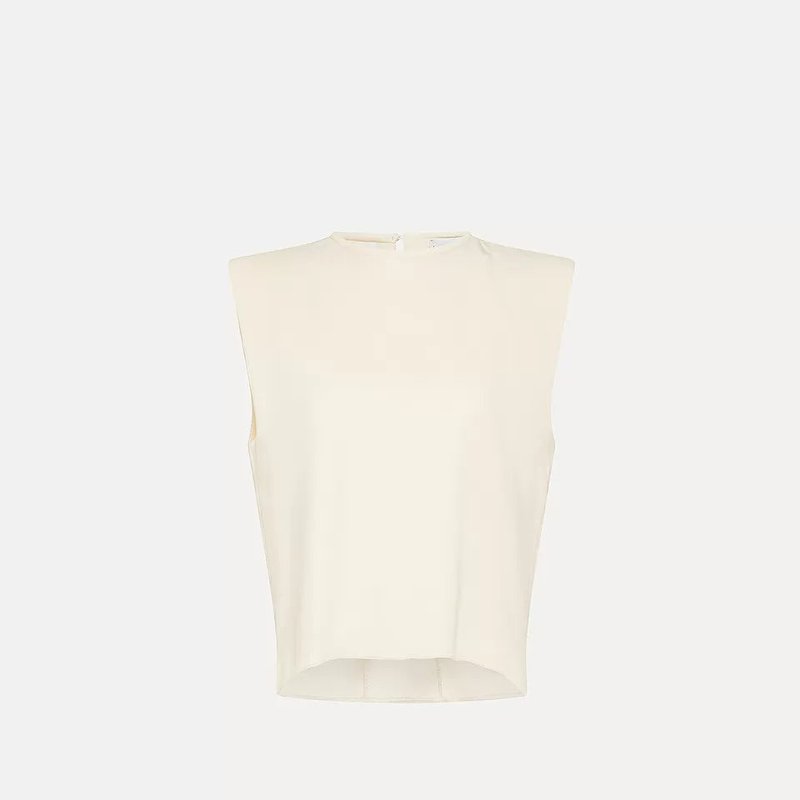 Shop Forte Forte Boxy Top In Stretch Crepe Cady In White
