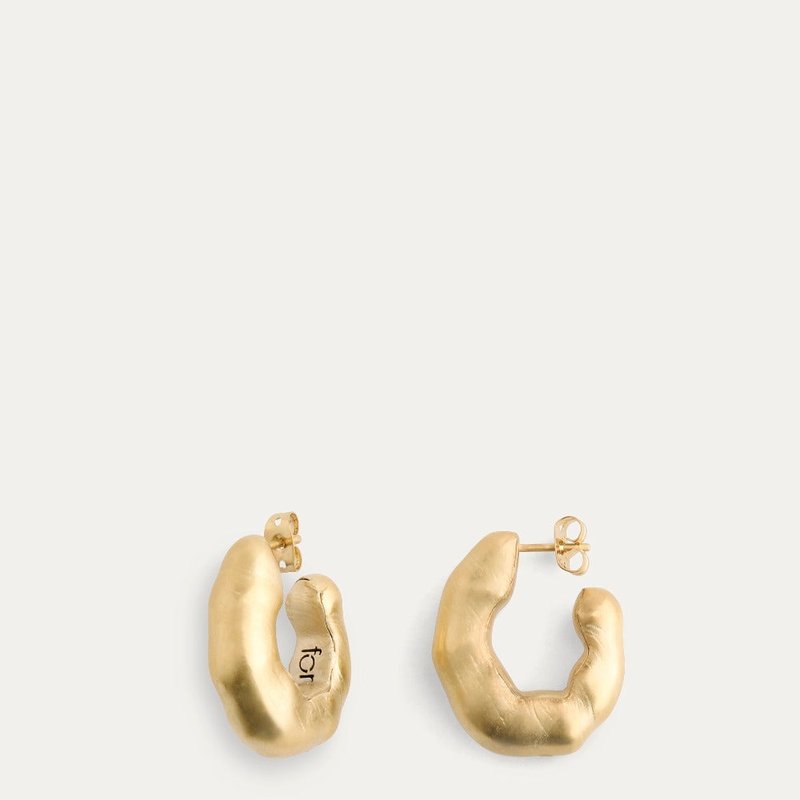 Forte Forte Hoop Sculpture Earrings In Gold