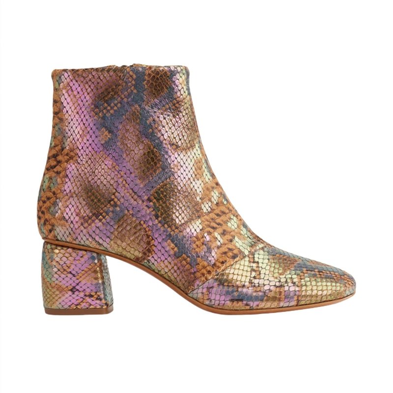 Shop Forte Forte Metallic Printed Ankle Boot In Orange