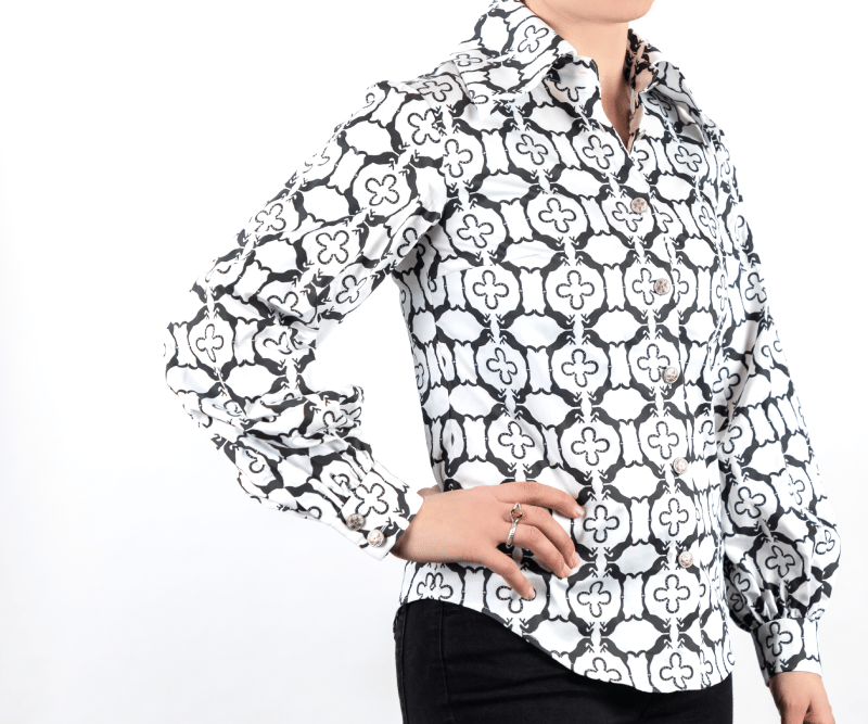 Forza Cavallo Horse And Shoe Blouse In White