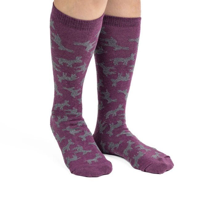 Forza Cavallo Purple And Gray Asini Unisex Socks
