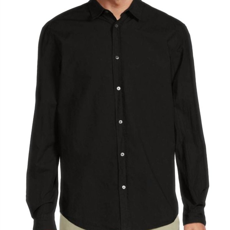 Shop Frame Classic Poplin Shirt In Noir In Black