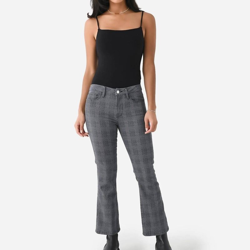 Shop Frame Le Crop Mini Bootcut Jeans In Noir Multi In Grey