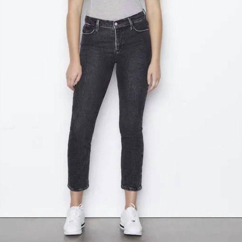 Shop Frame Le High Straight Jean In Black