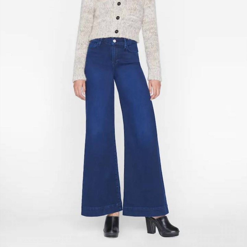 Shop Frame Le Palazzo Jeans In Blue