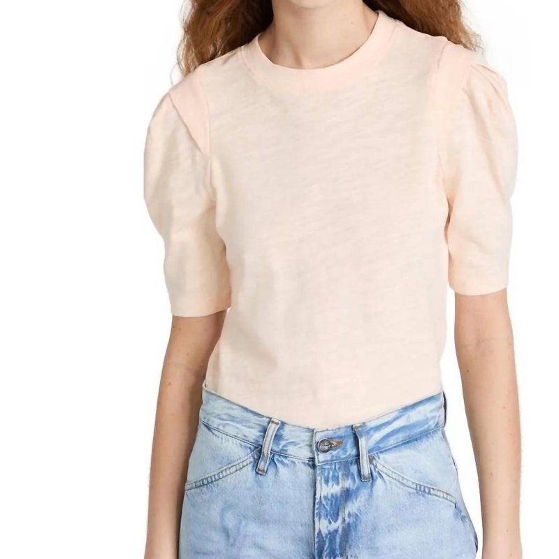 Frame Pleated Panel Tee In Pink