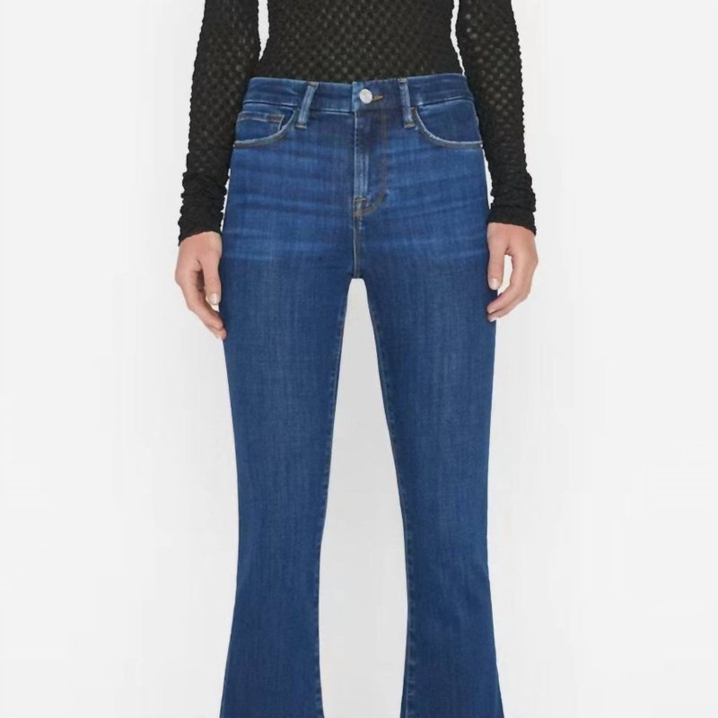 Shop Frame Women's Le Crop Mini Boot Jeans In Blue