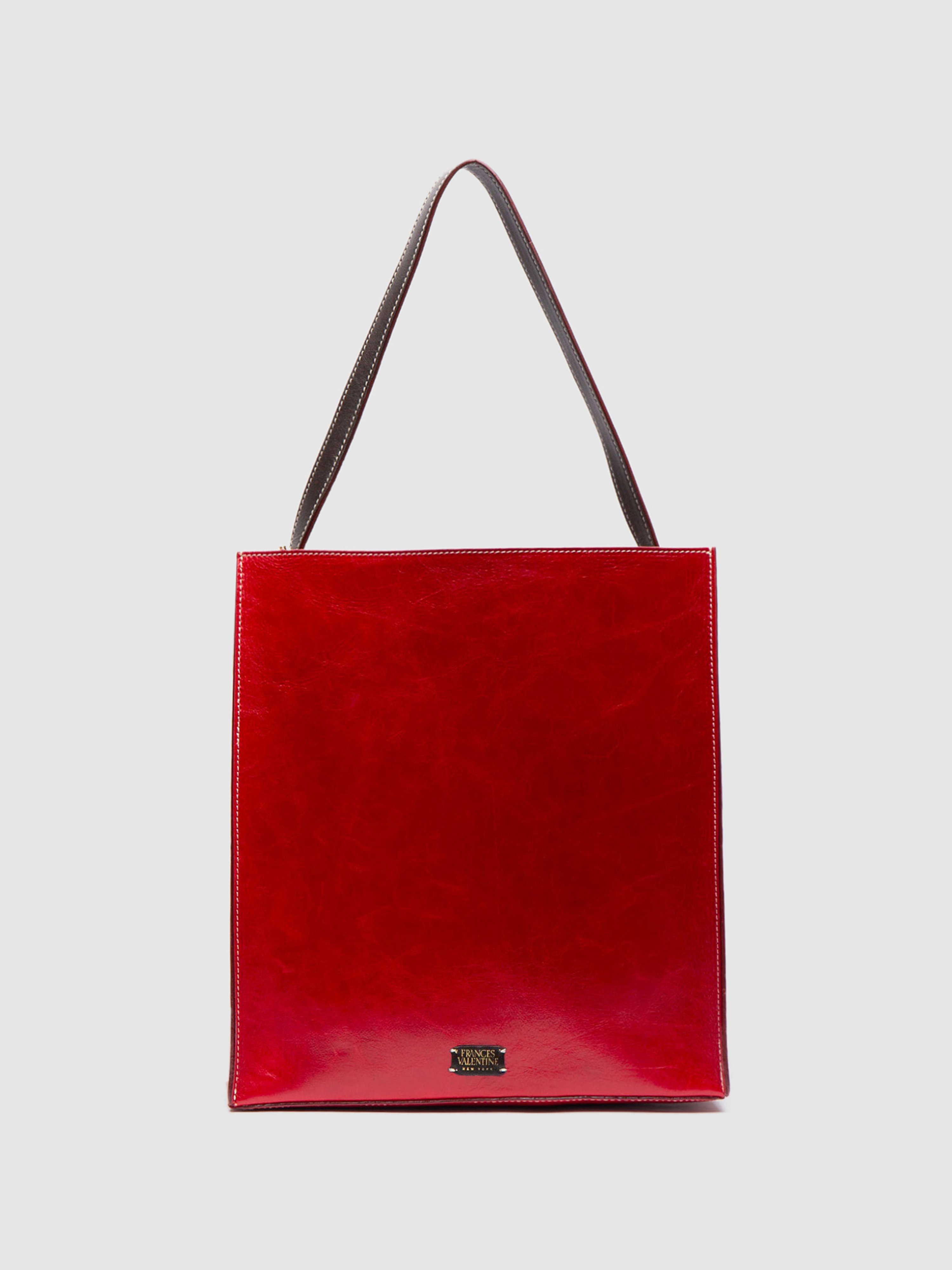 Frances Valentine Finn Naplak Leather Tote In Pink Red