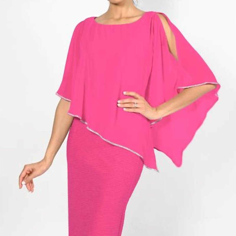 Shop Frank Lyman Midlength Dress With Overlay In Pink