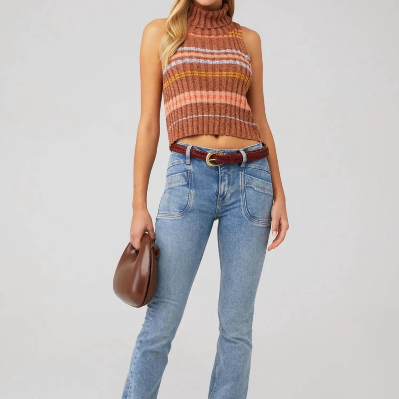 Shop Free People Aiden Low Rise Slim Boot Cut Jean In Too Cool In Blue