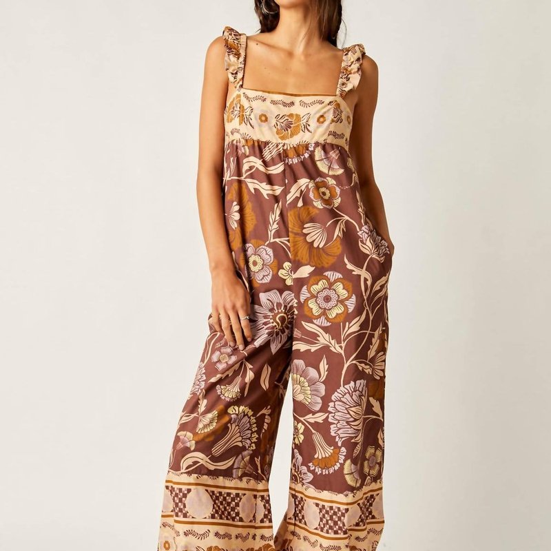 Shop Free People Bali Albright Jumpsuit In Brown