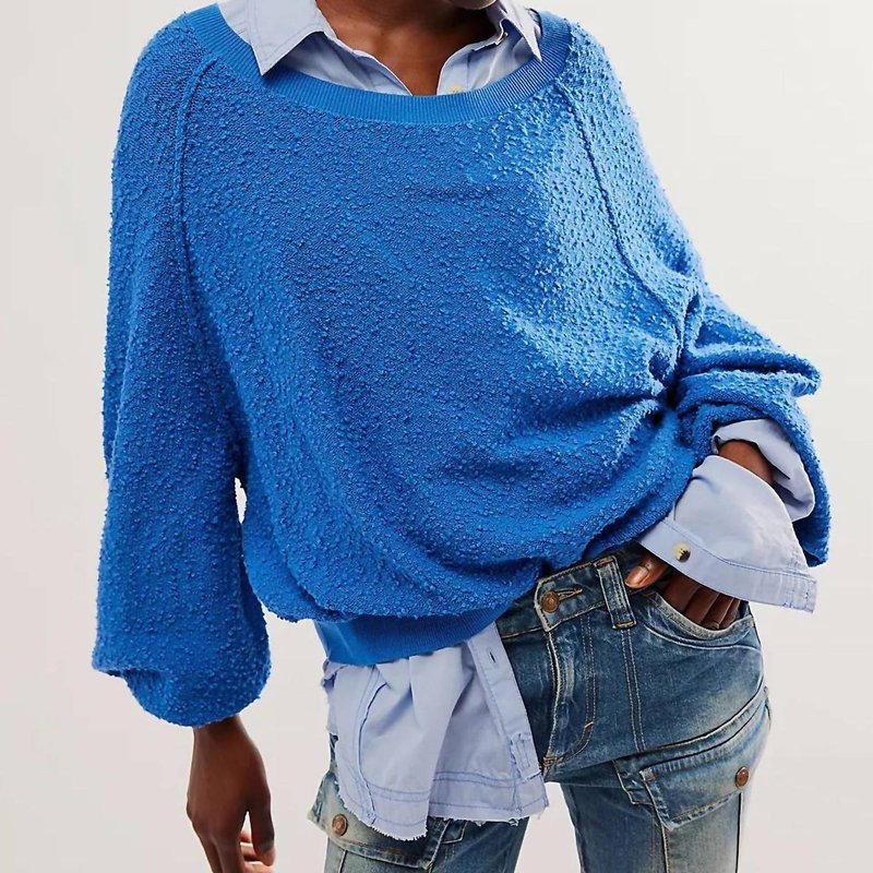 Shop Free People Found My Friend Pullover In Blue