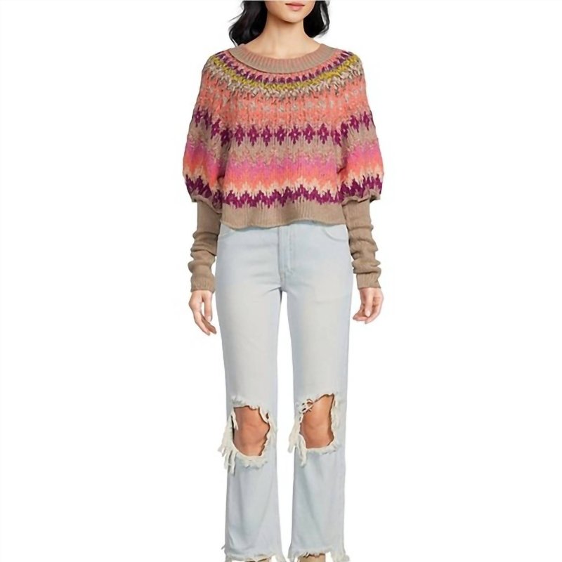 Shop Free People Home For The Holidays Sweater In Pink