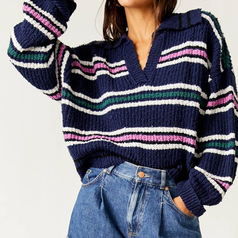 Shop Free People Kennedy Pullover In Blue