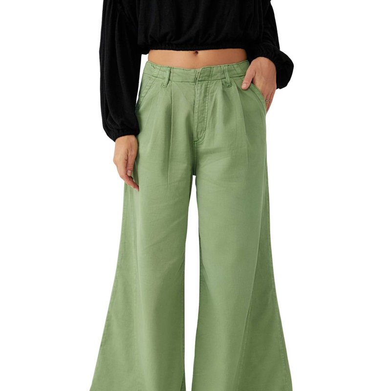 Shop Free People Light As Spring Trouser In Green