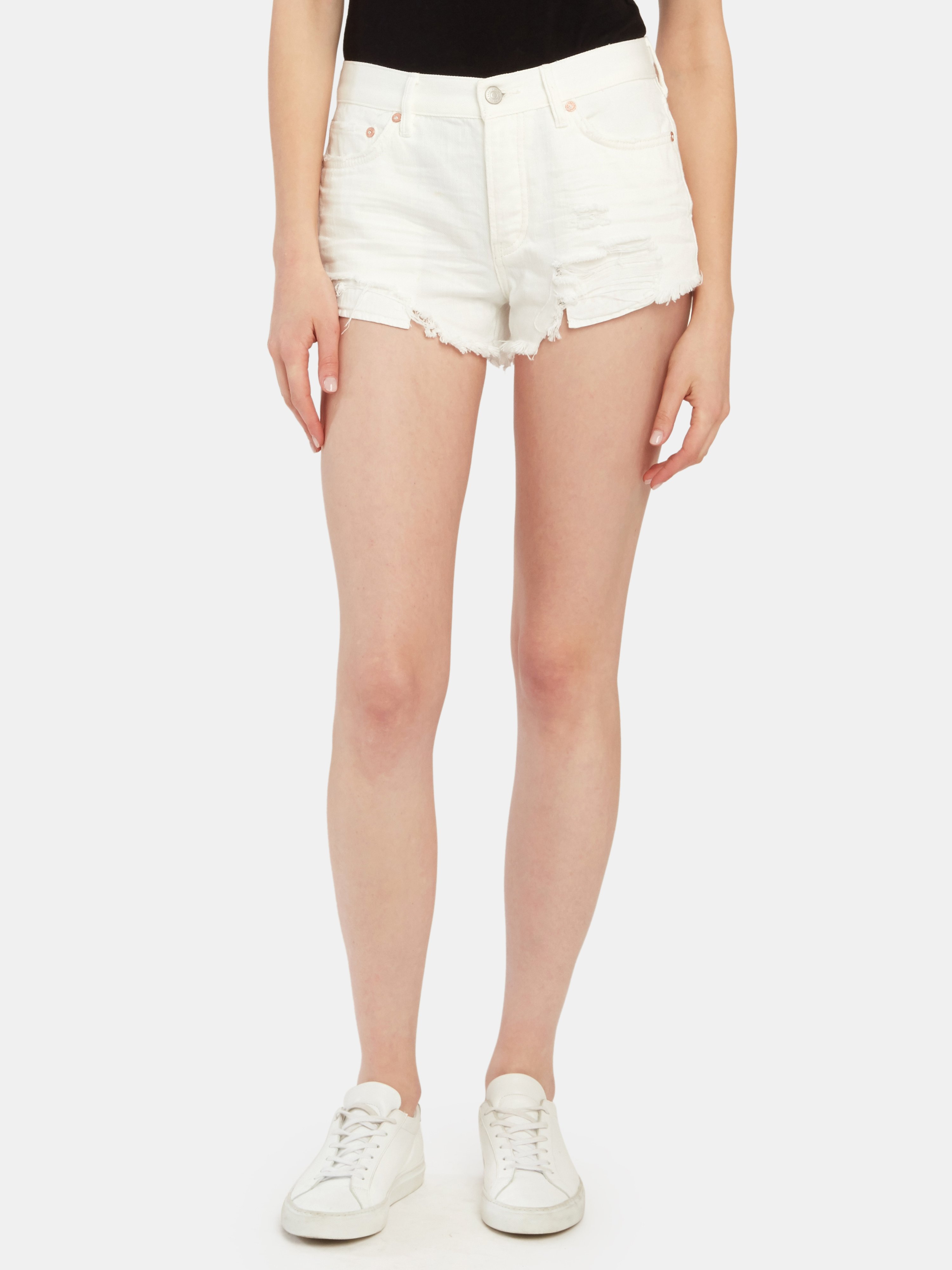 Free People Loving Good Vibrations Short In Ivory