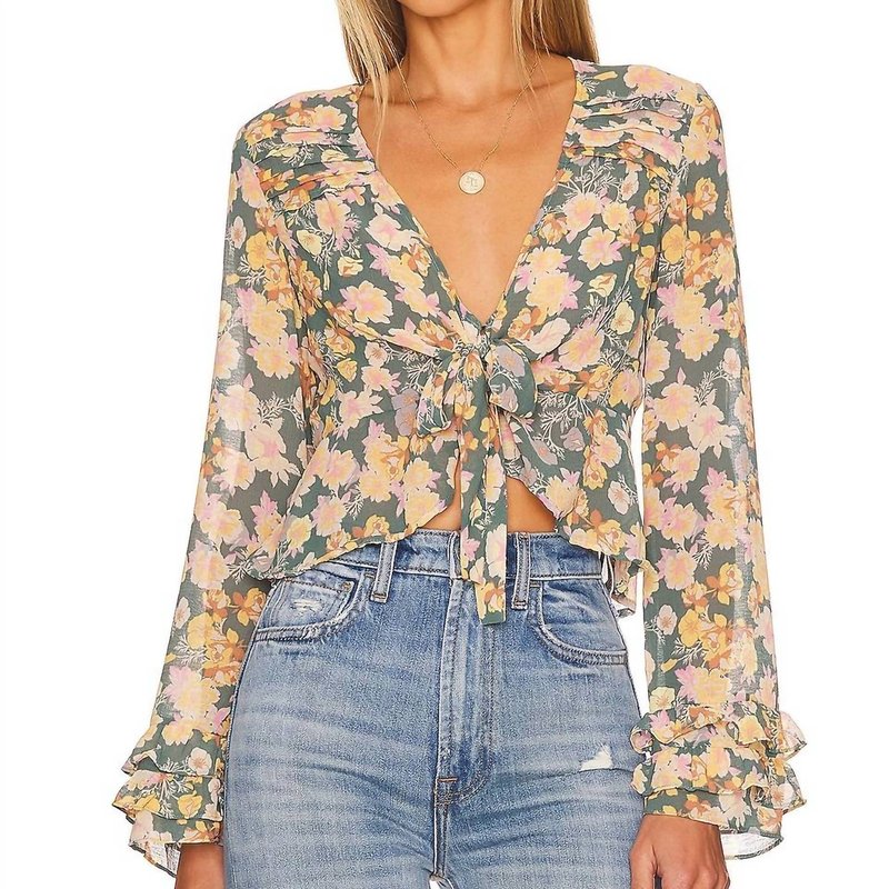 Free People Maybel Blouse In Green