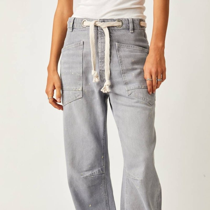 Shop Free People Moxie Paint Spatter Jeans In Grey