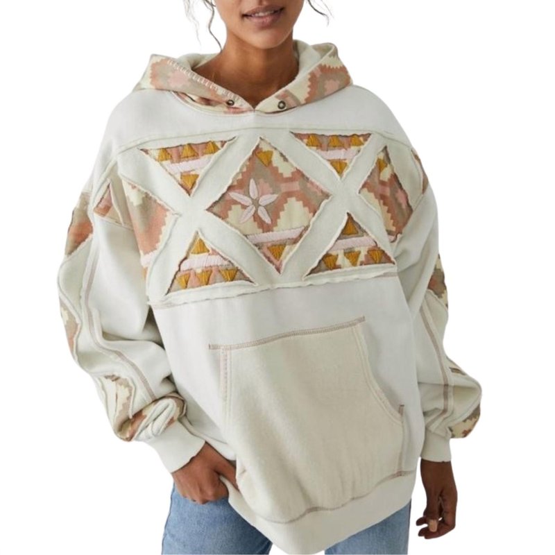 Shop Free People Nordic It's A Vibe Hoodie In White