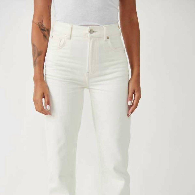 Shop Free People Pacifica Straight-leg Jeans In Dust It Off In White