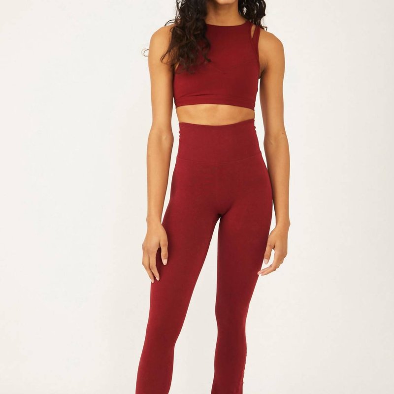 Shop Free People Rich Soul Flare Leggings In Red