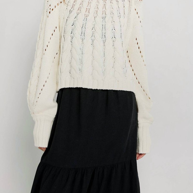Shop Free People Sandre Pullover Sweater In White