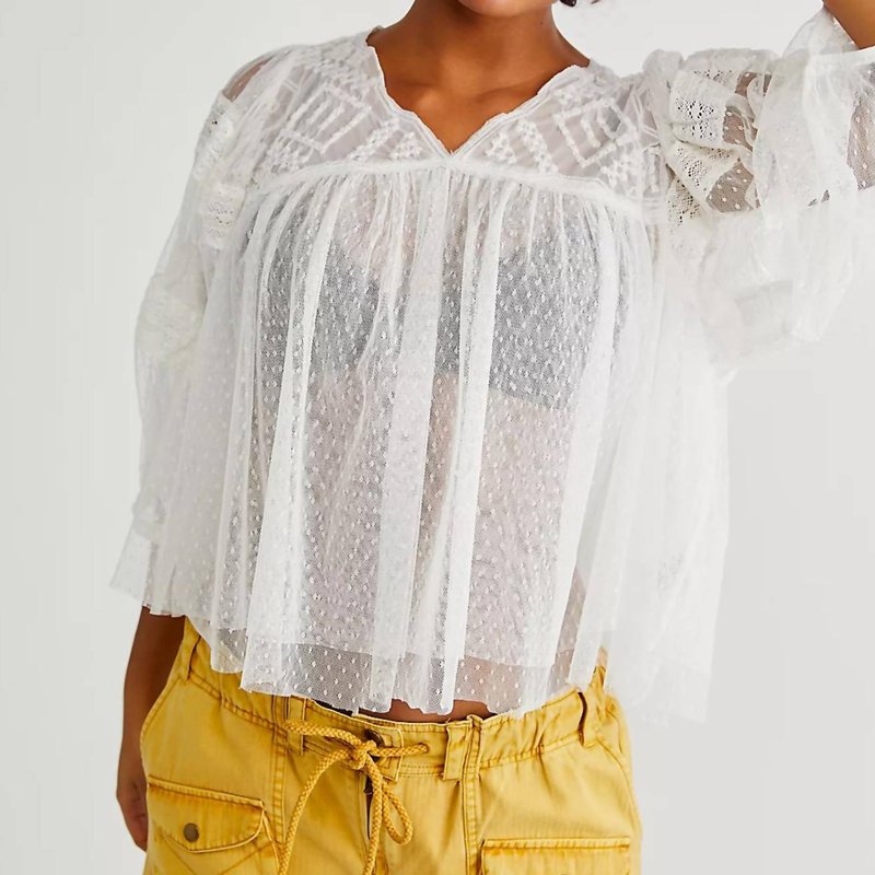 Shop Free People True Candy Tunic Top In White