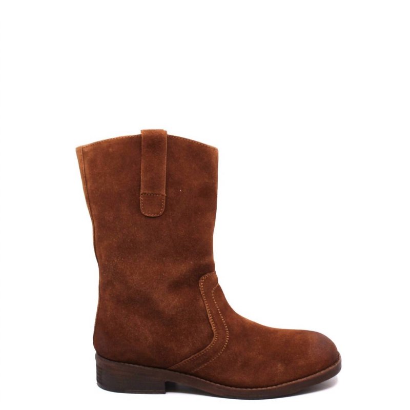 Shop Free People Women's Easton Equestrian Ankle Boot Saddle Suede In Brown
