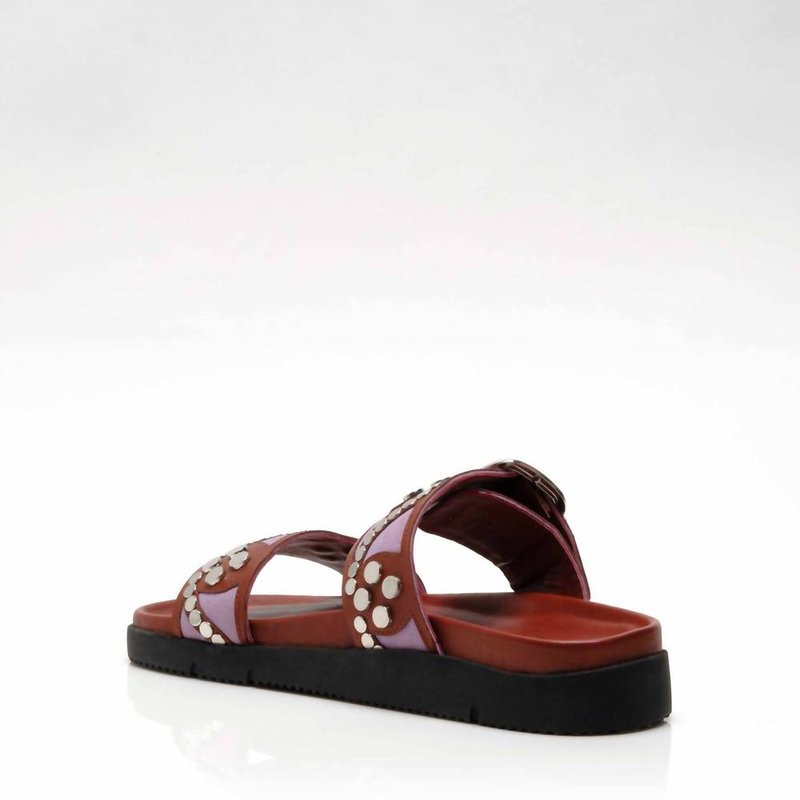 Shop Free People Women's Revelry Studded Sandal In Brick/lavender In Brown