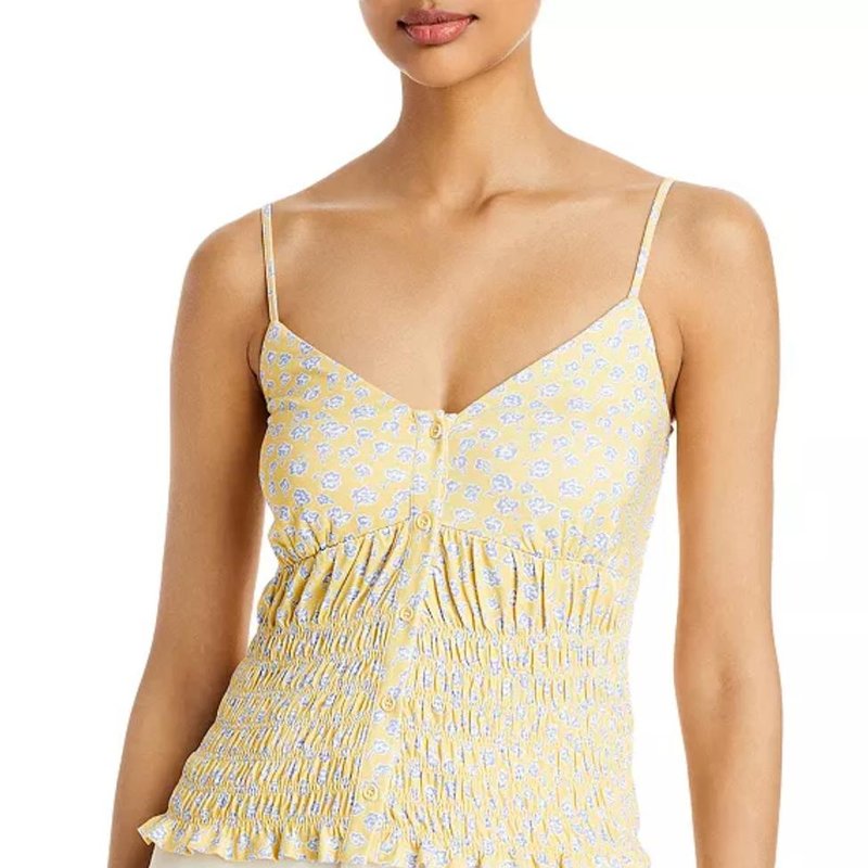 Shop French Connection Peony Doria Strappy Top In Gold