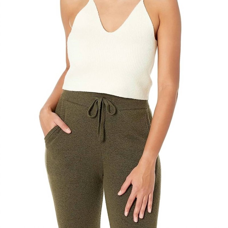 Shop French Connection Vhari Loungewear Crop Top In Classic Cream In White