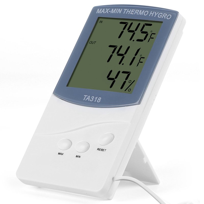 Fresh Fab Finds 2-in-1 Digital Hygrometer Thermometer In White