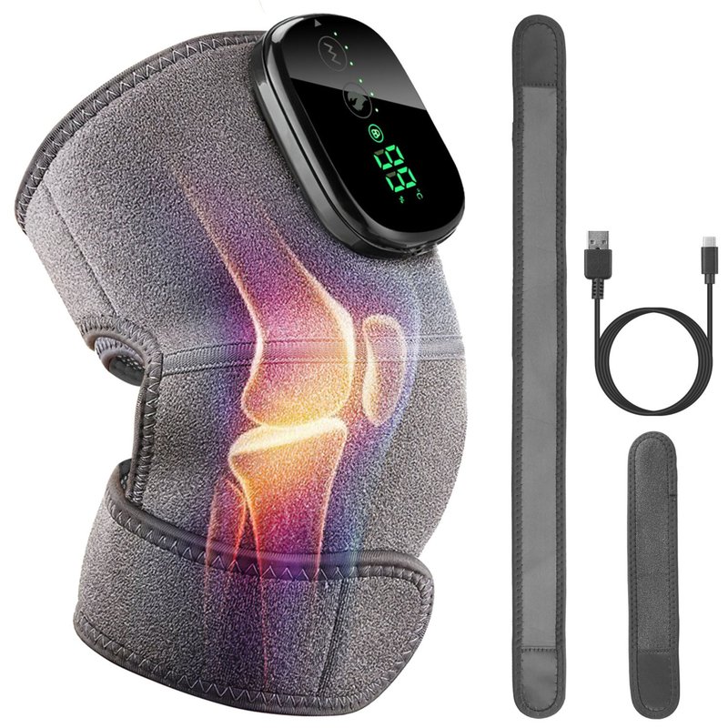 Fresh Fab Finds 3-in-1 Heated Knee Massager & Shoulder Pads In Gray