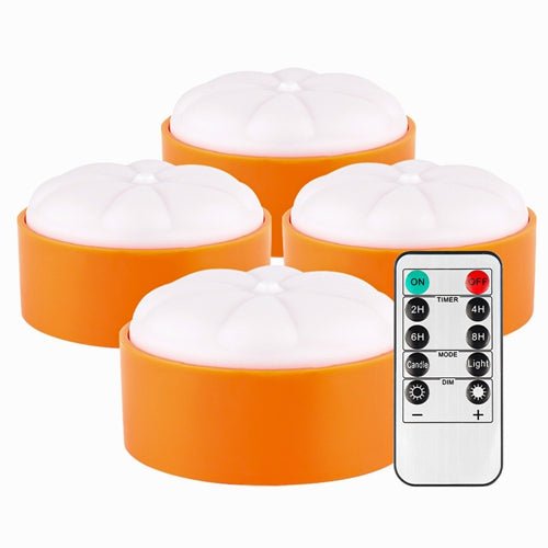 Shop Fresh Fab Finds 4 Pack Halloween Led Pumpkin Lights Battery Operated Halloween Decoration Lights With 2 Light Modes 