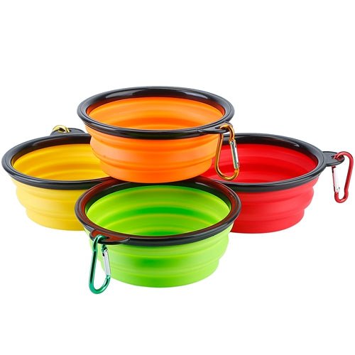 Shop Fresh Fab Finds 4pcs Silicone Collapsible Dog Bowls Bpa Free Travel Dog Bowl Foldable Cat Dog Food Water Bowl With C