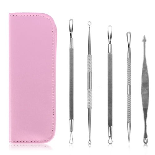 Shop Fresh Fab Finds 5 Pcs Blackhead Remover Kit Pimple Comedone Extractor Tool Set Stainless Steel Facial Acne Blemish