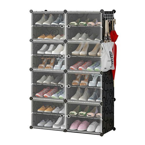 Shop Fresh Fab Finds 8-tier 2-row Shoe Rack Organizer Stackable Free Standing Shoe Storage