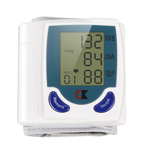 Shop Fresh Fab Finds Blood Pressure Monitor Wrist Digital High Blood Pressure Cuff Heartbeat Tester With 60 Reading Memor