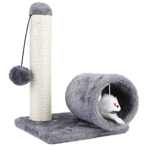 Shop Fresh Fab Finds Cat Scratching Post Cat Kitten Sisal Scratch Post Toy With Tunnel & Lifelike Mouse Toy Pet Activity 