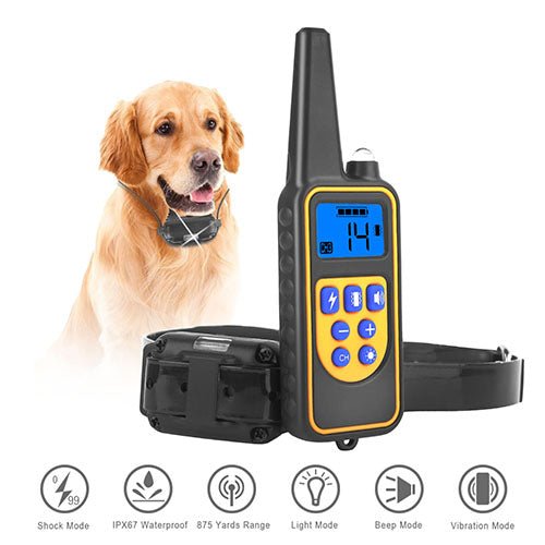 Shop Fresh Fab Finds Dog Training Collar Ip67 Waterproof Pet Trainer 300mah Rechargeable 875 Yard Remote Control 4 Modes 