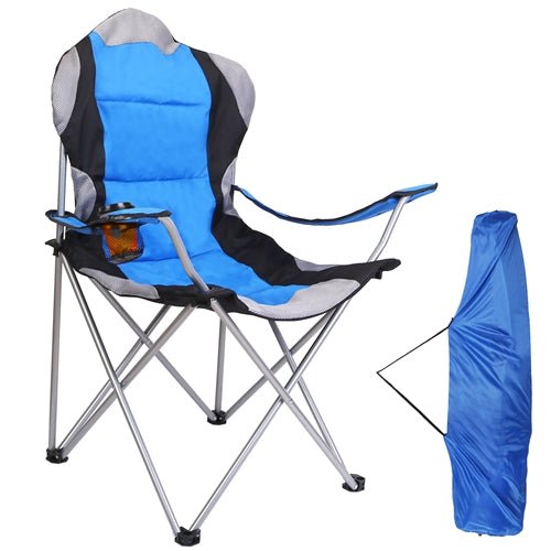 Shop Fresh Fab Finds Foldable Camping Chair Heavy Duty Steel Lawn Chair Padded Seat Arm Back Beach Chair 330lbs Max Load 