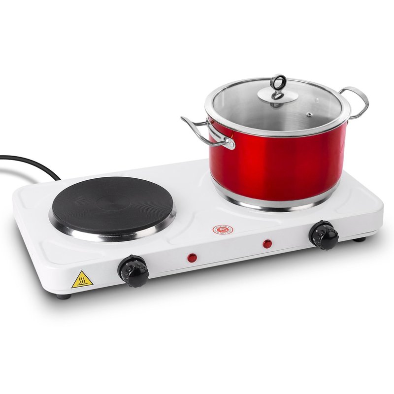 Shop Fresh Fab Finds Portable Dual Electric Burner In White