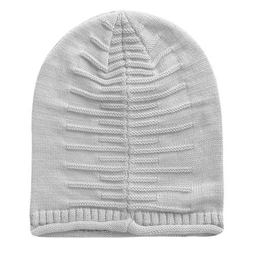 Shop Fresh Fab Finds Unisex Knit Beanie Hat Winter Warm Hat Slouchy Baggy Hats Skull Cap 5 Colors In Grey